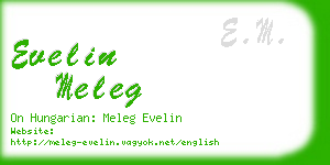 evelin meleg business card